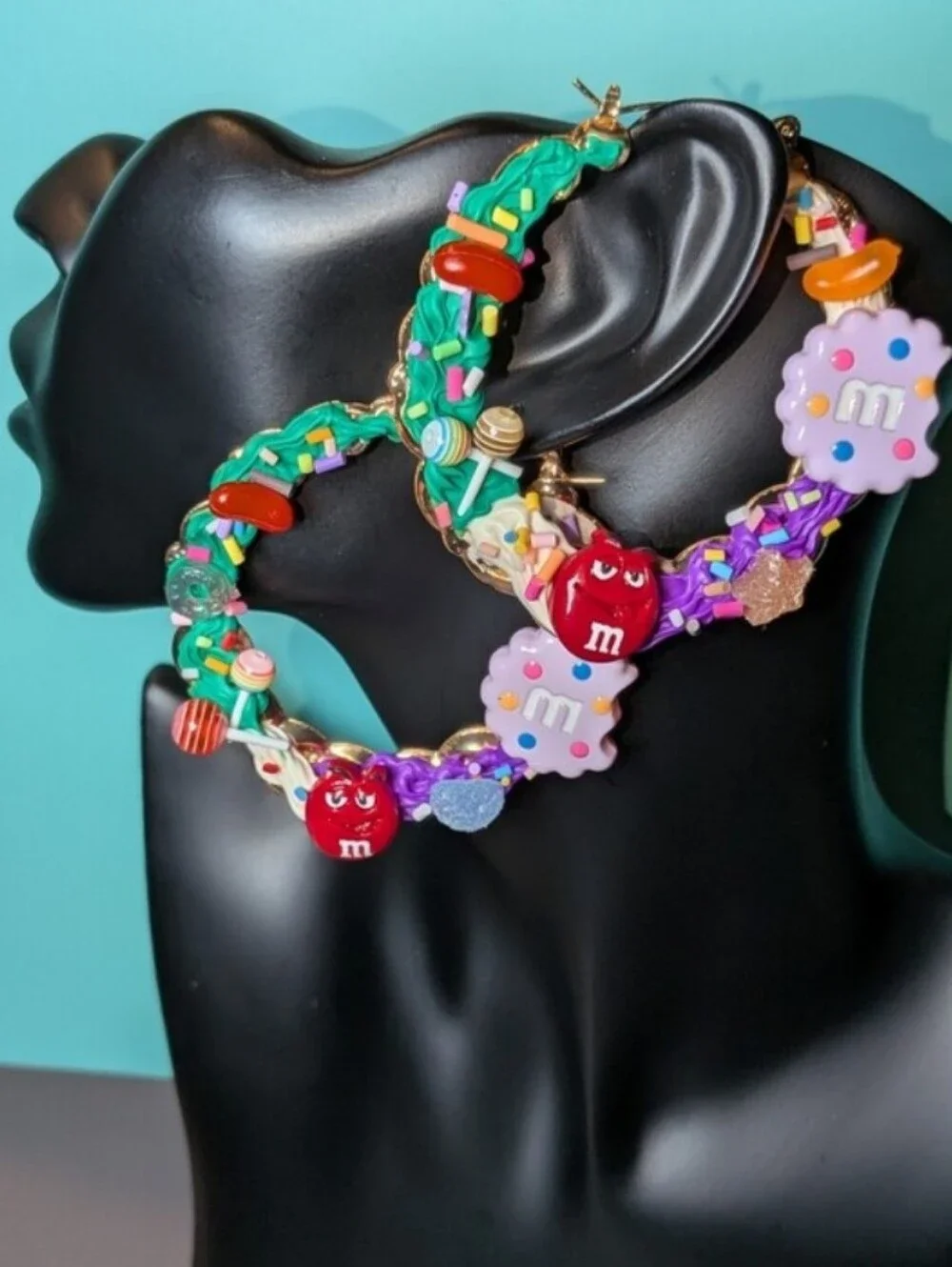 Handmade bold hoop
